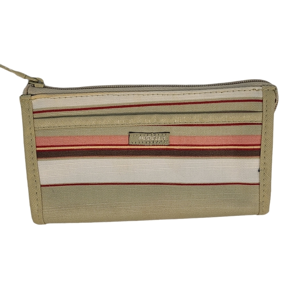 Modella Striped Cosmetic Makeup Bag